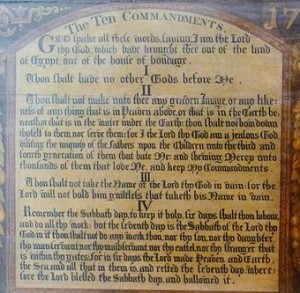 http://commons.wikimedia.org/wiki/File:Ten_Commandments_panel,_National_Museum_of_Scotland.jpg