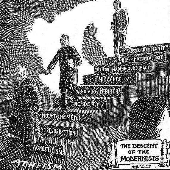 612px-Descent_of_the_Modernists,_E__J__Pace,_Christian_Cartoons,_1922